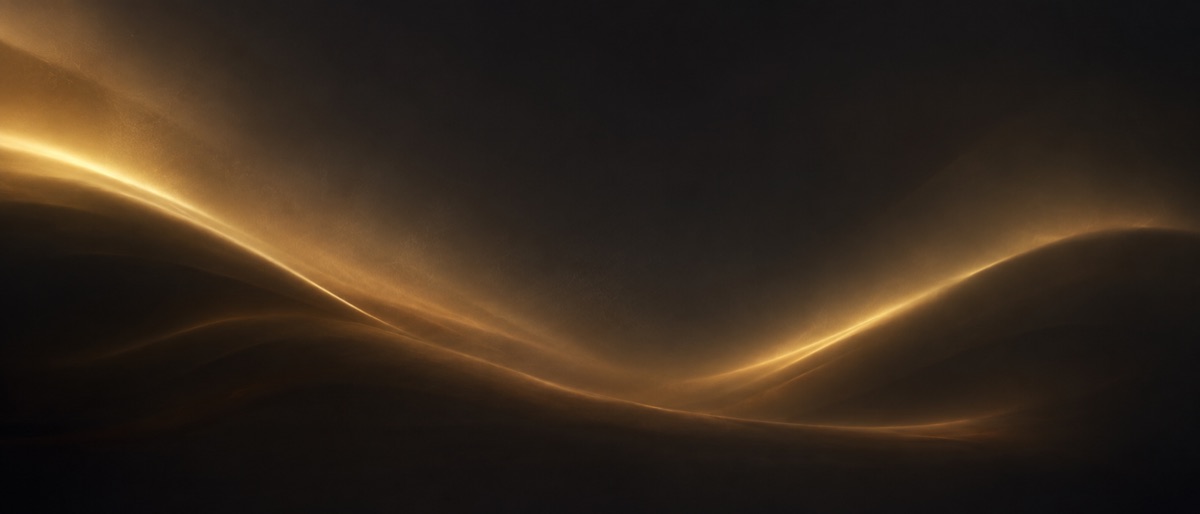 Suaves ondas de calida luz dorada